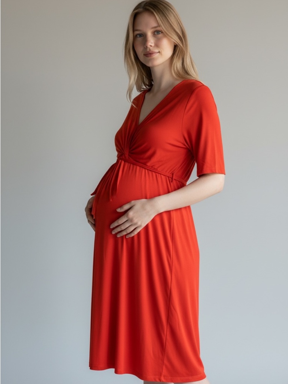 Motherhood Maternity Dress - Coral